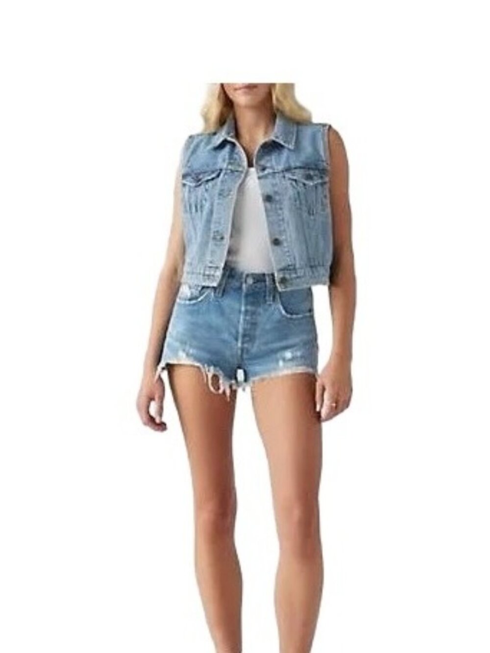 Levi’s 501 ButtonFly Denim Shorts Blue Size 29 Festival Boho Coastal Beach Cute